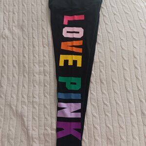 VS PINK black leggings Sz Large